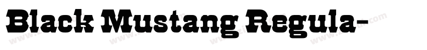 Black Mustang Regula字体转换